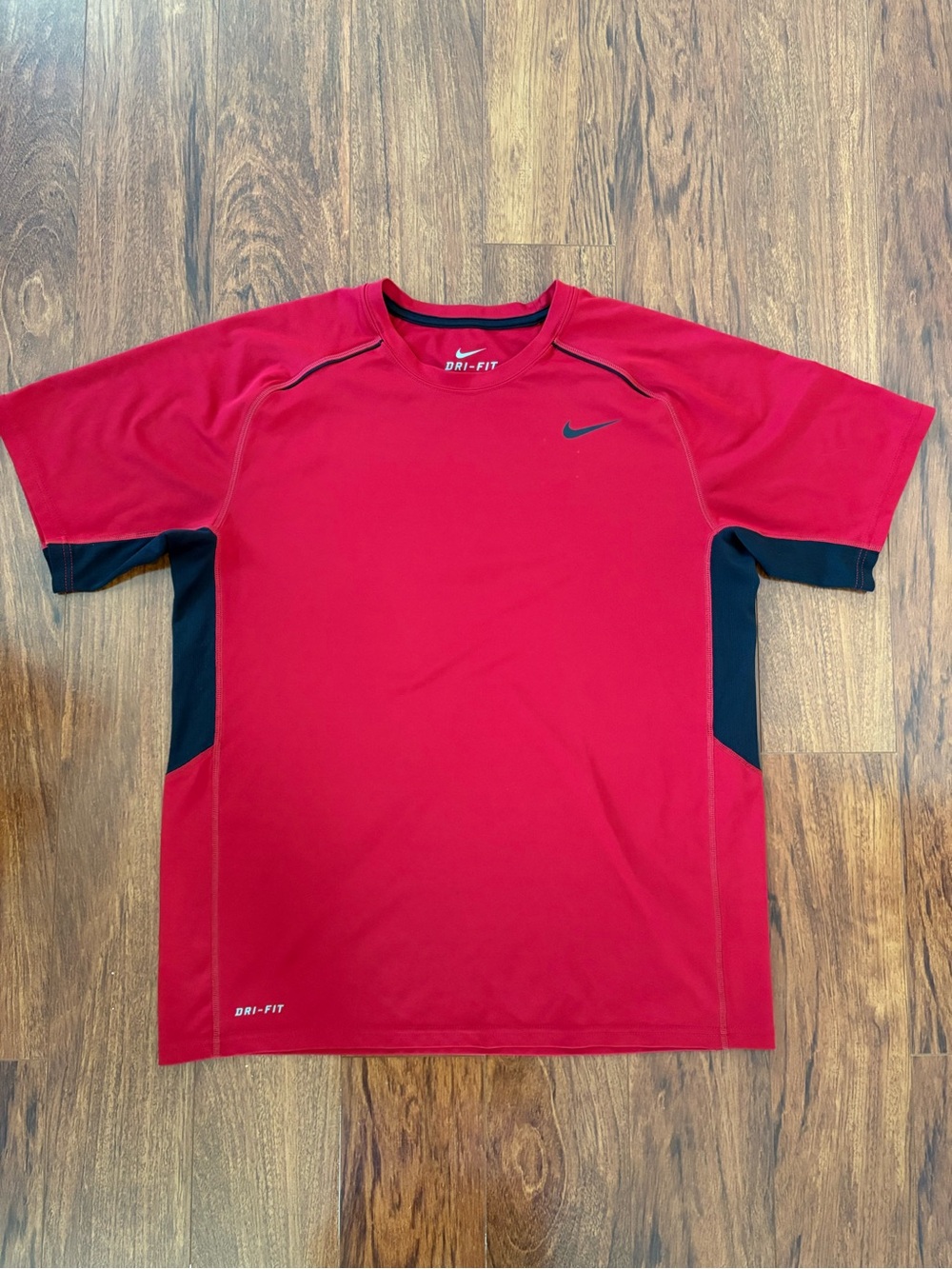 Nike Red Dri-FIT Performance Tee with Black Trim